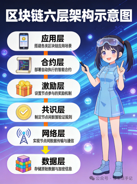区块链六层架构模型图