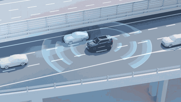 车辆自动变道辅助系统演示动画