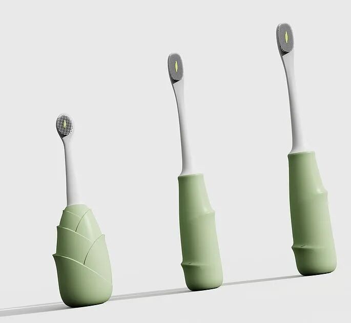 竹节底座电动牙刷