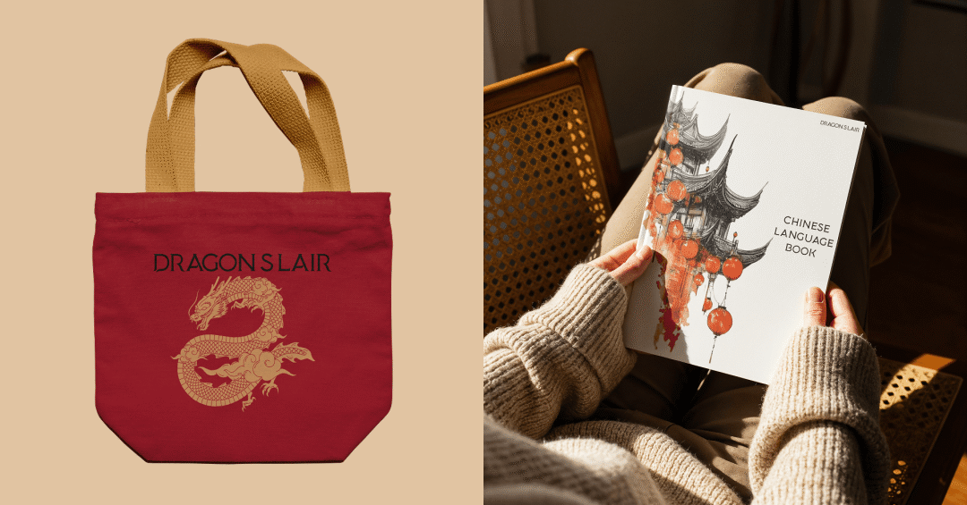 中文学校周边布袋与教材封面设计