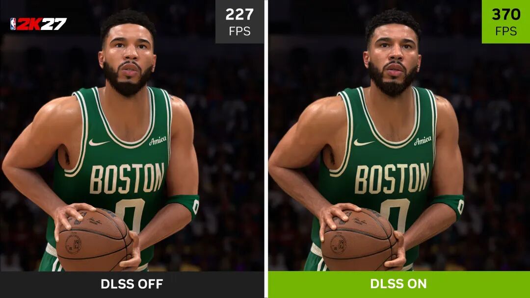 NBA 2K27 DLSS开关帧率对比