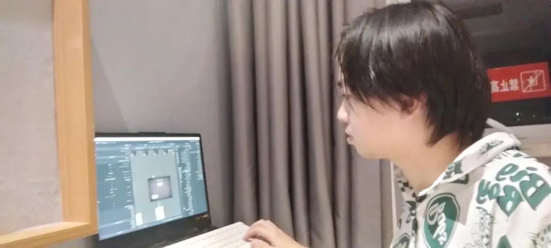 开发者下午猹正在电脑前工作