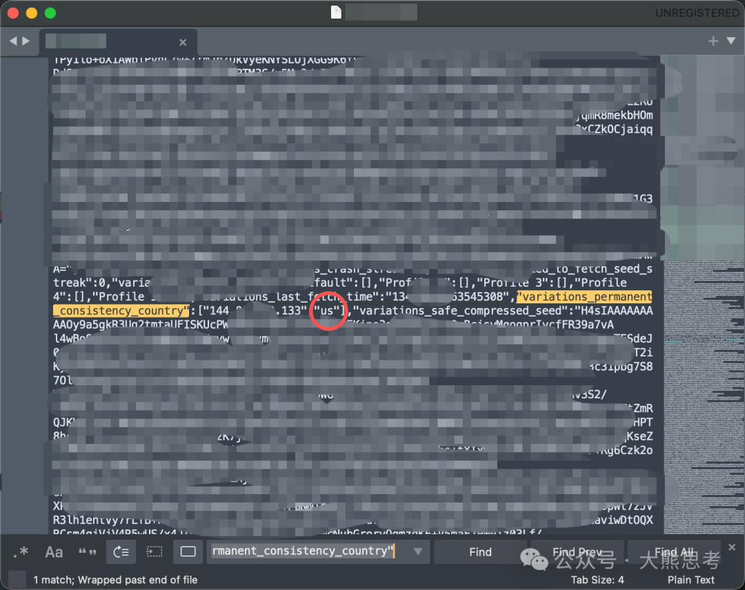 修改 variations_permanent_consistency_country 字段为 us