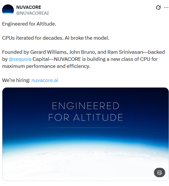 NUVACORE公司官方推文截图