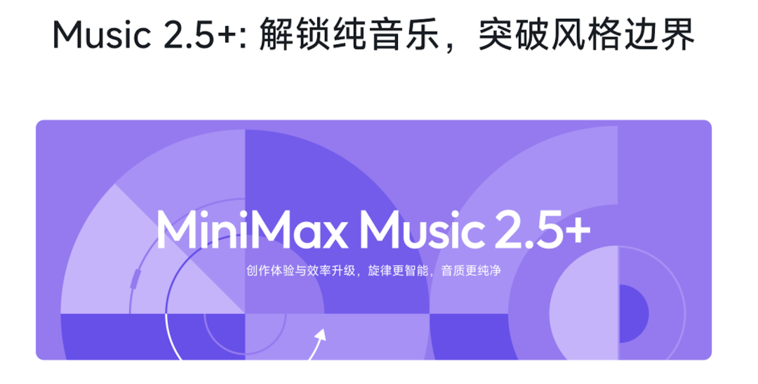 MiniMax Music 2.5+产品宣传图