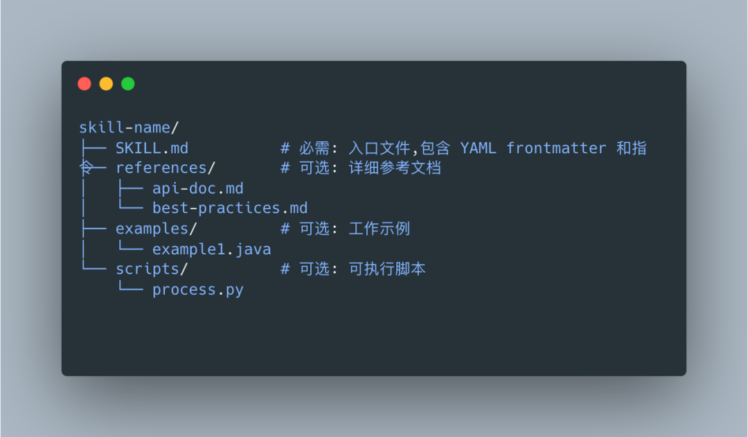 标准Skill目录结构示意图