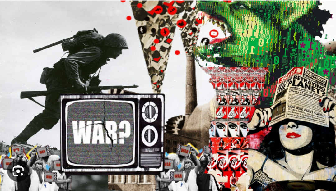 反战拼贴艺术：士兵、媒体与信息过载