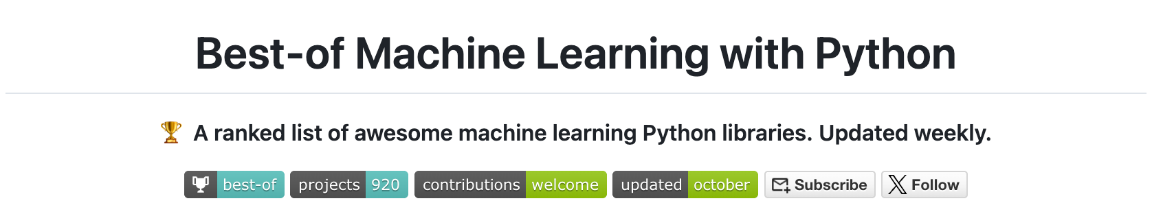Best-of-ML-Python